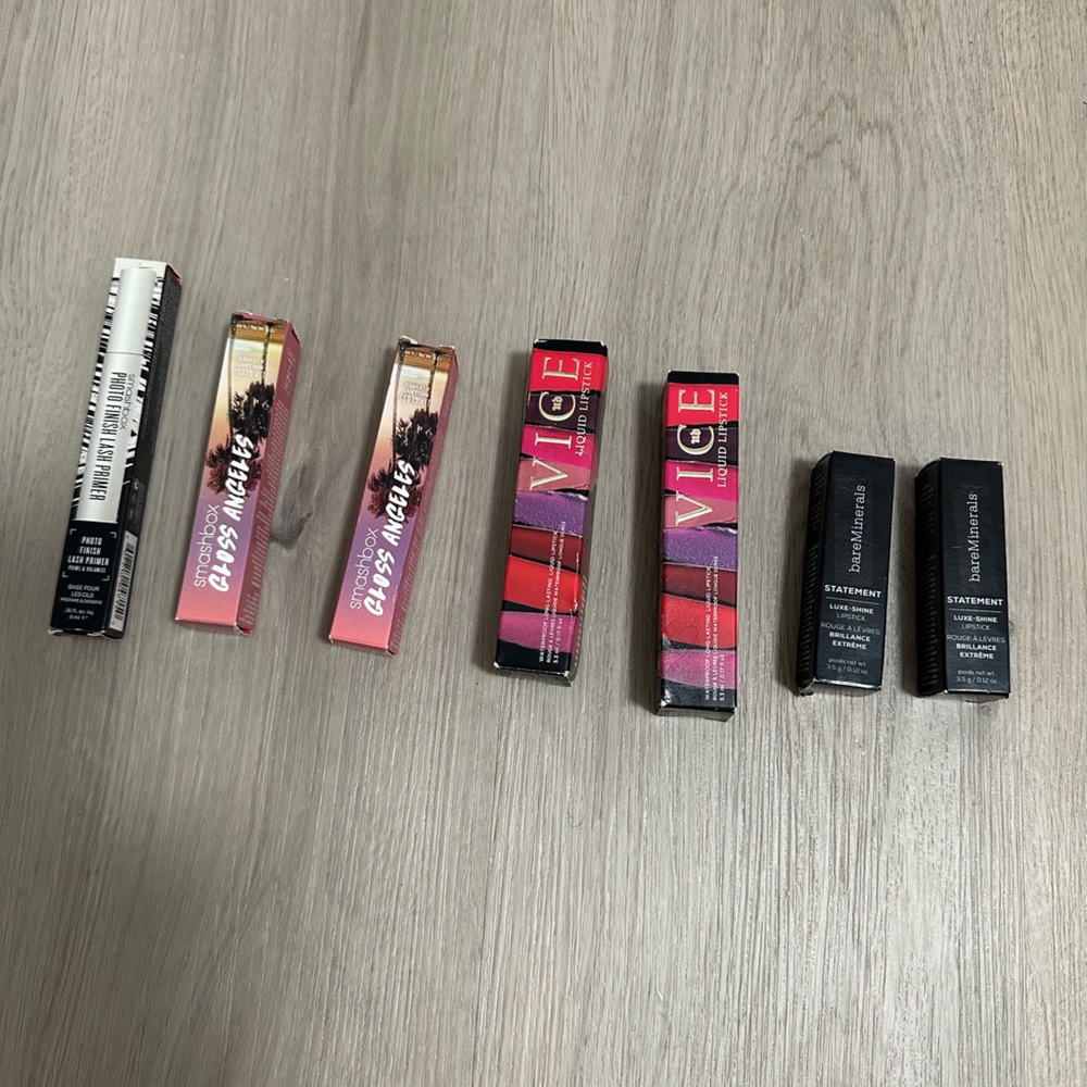 Makeup Bundle Smashbox BareMinerals Urban Decay lipstick lipgloss lash primer